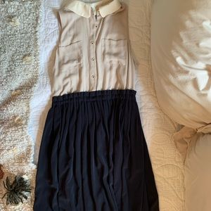 Anthropologie dress with a Peter Pan collar and pockets